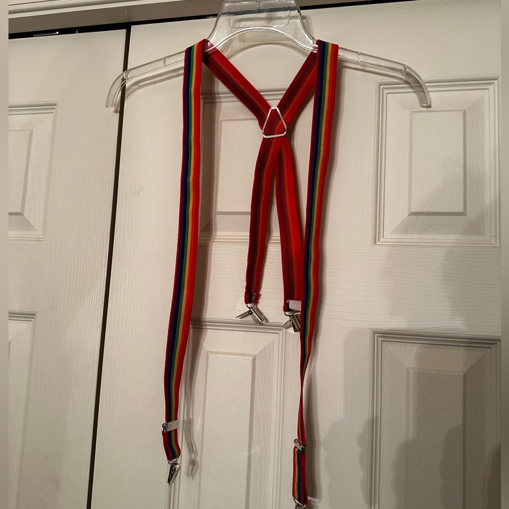 Rainbow suspenders one size fits all